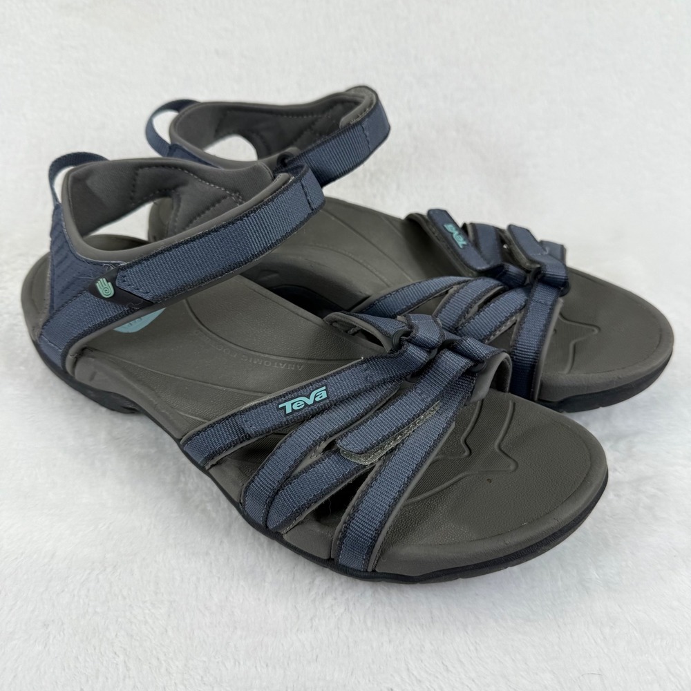 Womens Teva Hiking Sandals Blue Strappy Athletic Outdoor‎ Shoes Size 10
